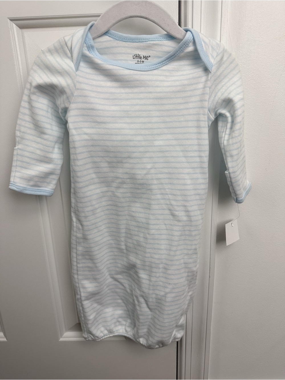 Little Me baby boy gown 0-3m nwt